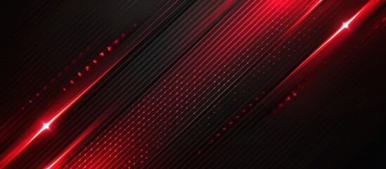 Modern red rectangular carbon fiber with red luminous lines and highlights background. AI generated