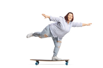 Big woman riding a skateboard © Ljupco Smokovski