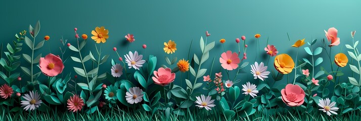 Delicate petals and intricate leaves painted with precision, capturing the beauty of nature's blooms in a stunning paper cut masterpiece