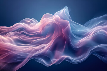 Fototapeta premium wallpaper illustration of colorful lines forming waves with abstract patterns on white & black background, Artificial Intelligence