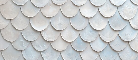 Modern and Elegant Wall Design - Overlapping Round Tiles for a Unique and Aesthetic Texture