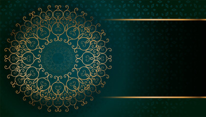 golden arabesque arabis style islamic pattern background