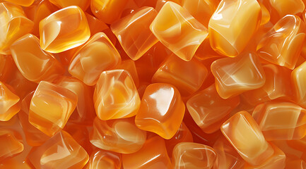 an image of a pile of orange candy pieces in