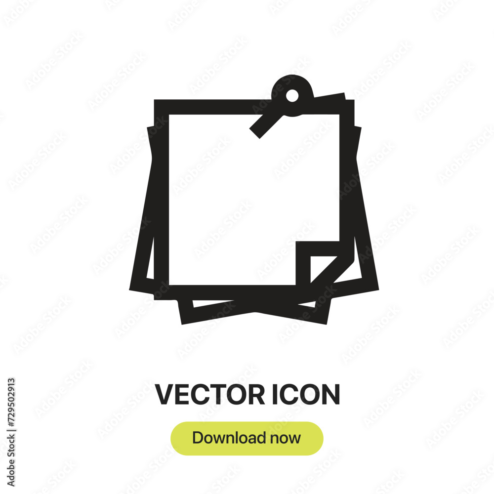 Aufkleber stickers icon vector. linear-style sign for mobile concept and web design. stickers symbol illustrat