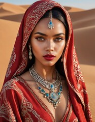 Desert Royalty: Opulent Moroccan Fabrics in Sahara's Splendor
