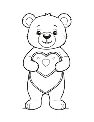 Obraz na płótnie Canvas Little bear coloring page