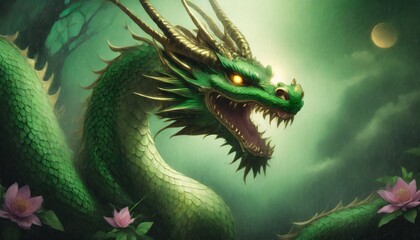 green dragon head
