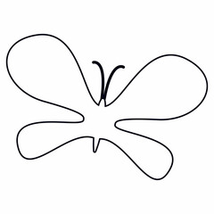 Butterfly doodle drawing and design.