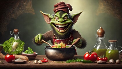troll in the kitchen while cooking