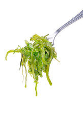 Chuka seaweed on a fork