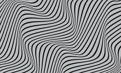 abstract seamless vertical black wave line pattern on grey.
