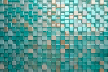 Fototapeta na wymiar Mosaic cubic geometrical background.