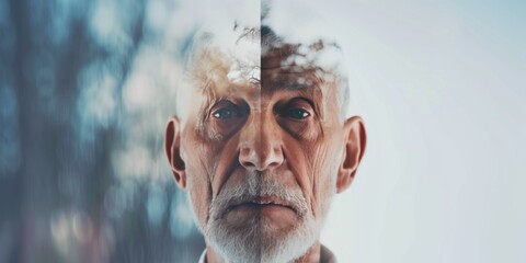 Person Experiencing Memory Loss, Struggling To Recall Past Moments And Information. Сoncept Memory Loss, Forgetfulness, Difficulty Recalling, Amnesia, Memory Challenges - obrazy, fototapety, plakaty