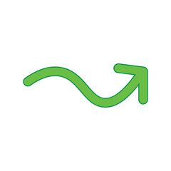 Growing business arrow on white background, Concept of sales symbol icon with arrow moving up. Economic Arrow With Growing trend.