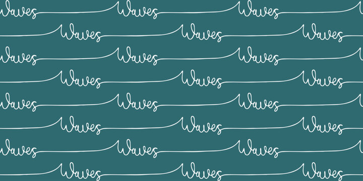 Seamless wave pattern drawn with one continuous line. Vector line art loopable pattern for invitations, cards, print on fabric, wallpapers, scrapbooking, wrapping paper and textile products.