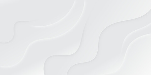 Abstract white and light gray wave modern soft luxury texture with smooth and clean vector subtle background illustration.	