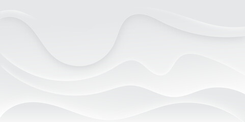 Obraz premium Abstract white and light gray wave modern soft luxury texture with smooth and clean vector subtle background illustration. 