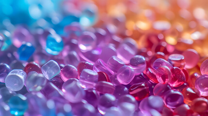 Plastic pellets Background Close-up Plastic granules Polymer plastic beads resin polymer - obrazy, fototapety, plakaty
