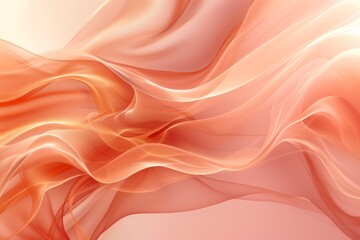 Gentle undulating waves in soft peach and white tones