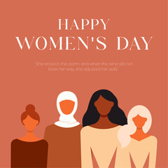 Women's day vector illustration social media post women Impowerment