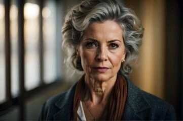 Fototapeta premium Portrait of a mature women.