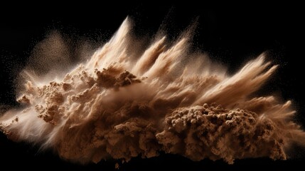 Dust isolated on black background