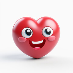 heart with smile, Smile with Hearts Emoji, white background
