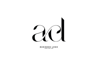 AD, DA, A, D, Abstract Letters Logo Monogram