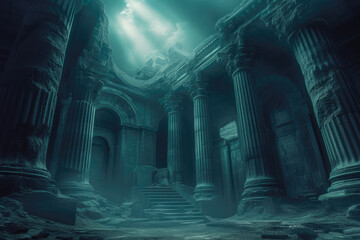Enchanted Sanctum: Ethereal Glow at Dusk