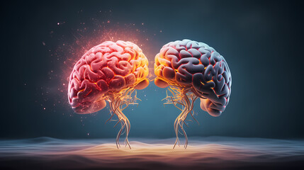 Obraz premium Creative and exciting concepts, bursting with great knowledge and creativity