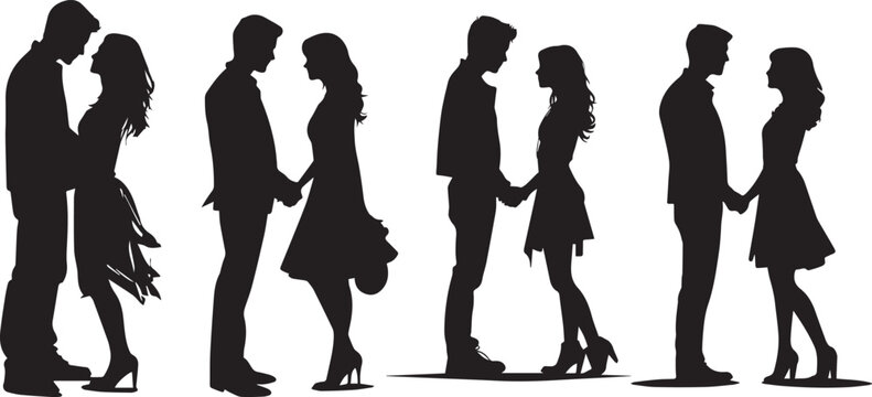 Silhouette of Loving Couple 