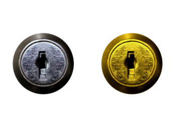 Keyhole lock on isolated transparent background