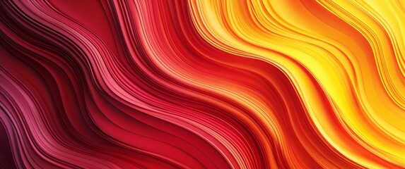 Experience the Thrilling Pulse: Abstract Background Featuring Dynamic Red and Yellow Wavy Lines