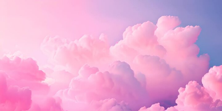 Pink clouds at sunset. The concept of dreaminess and tranquility.