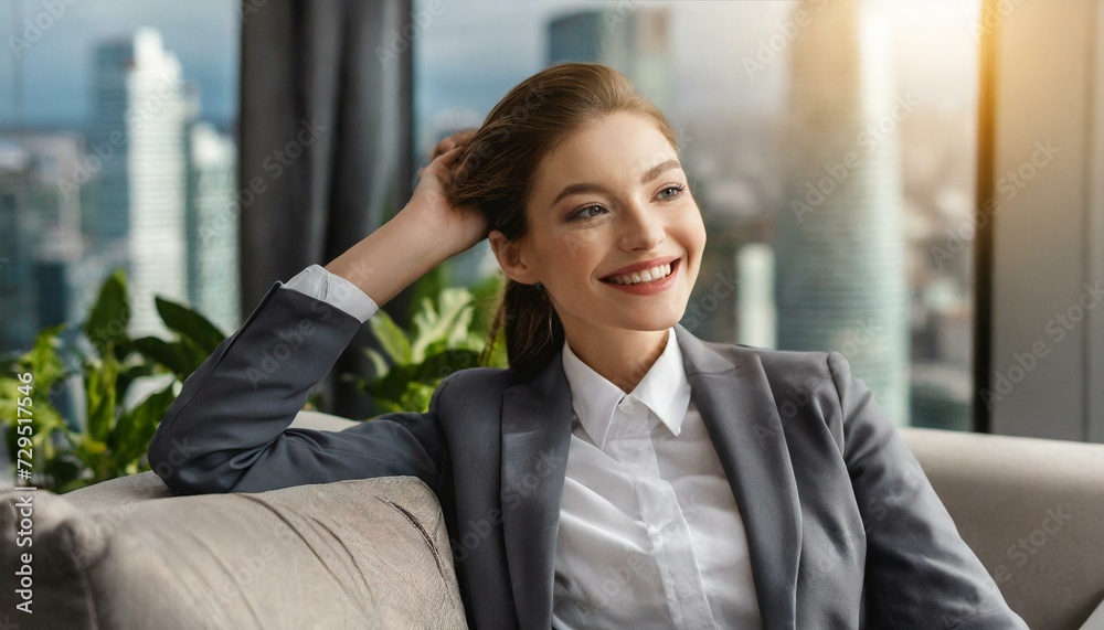 Wall mural business woman