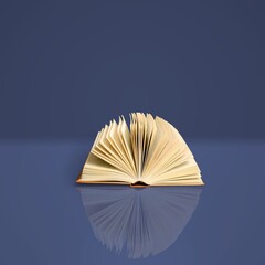 Education day concept, open book on background