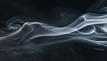 Sophisticated Wallpaper - Delicate Wisps of Smoke Against a Black Background