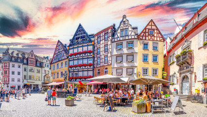 Altstadt, Cochem, Deutschland  - obrazy, fototapety, plakaty