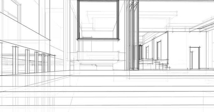 architectural sketch of house
