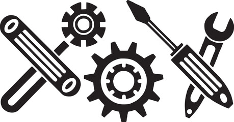tools and service icons set vector collections.