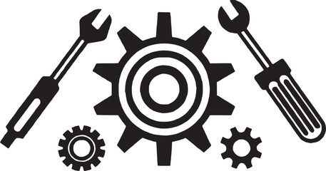 tools and service icons set vector collections.