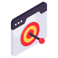 An editable design icon of target website 