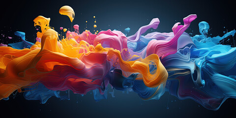 Colorful paint splash