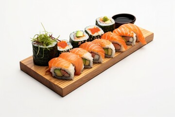 asian sushi on a light background