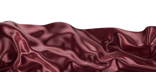 Flowing red cloth background, 3d rendering.