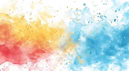 Foto op Plexiglas colorful brushes watercolor watercolor splash stock i © AQsd