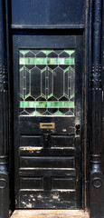 Antique Door With Brass Letter Slot