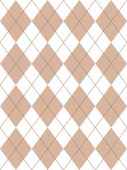 Argyle pattern set in honey peach.Seamless geometric pattern for gift card, gift paper, jumper, socks, scarf, other modern spring summer autumn winter fashion textile or paper print