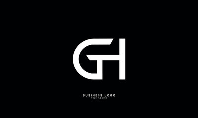 GH, HG, G, H, Abstract Letters Logo Monogram