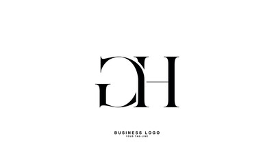GH, HG, G, H, Abstract Letters Logo Monogram